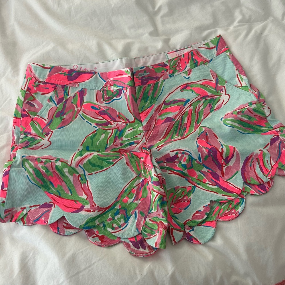 Lilly Pulitzer Pink and Green Bermuda Shorts